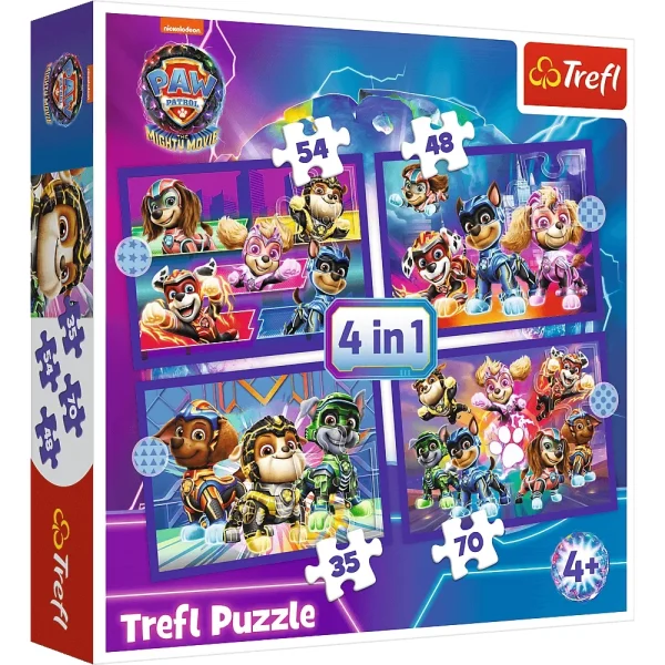 Puzzle 4in1 "Patrula catelusilor"