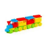 Constructor pentru copii Trenuleț cu trei vagoane, Polesie (36711)
