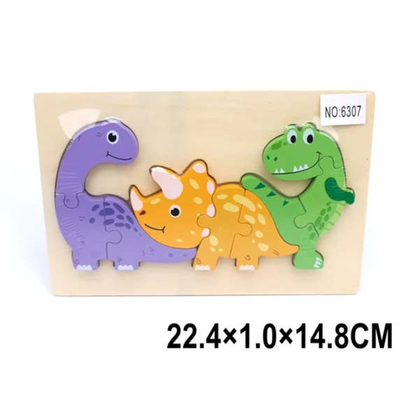 Puzzle din lemn"Dinozauri"