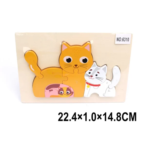 Puzzle din lemn "Pisicute"