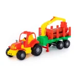Jucarie tractor "Krepis" cu lemne (B) (2fel)