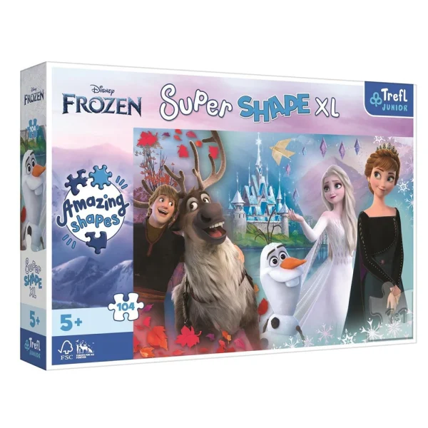 Puzzle 104XL "Lumea lui Ana si Elsa"