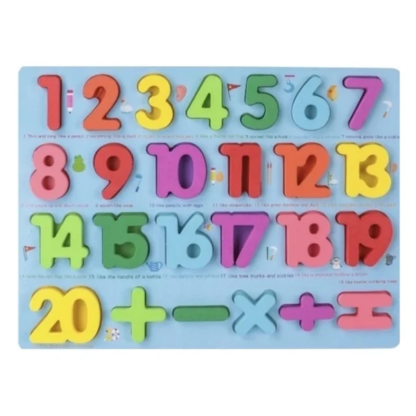 Puzzle din lemn "Cifre"