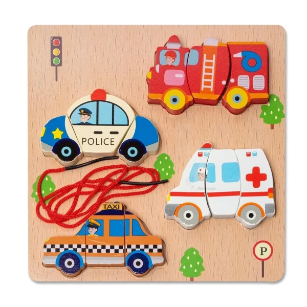 Puzzle din lemn "Autospeciale"