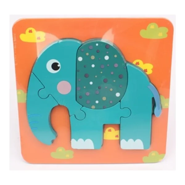 Puzzle din lemn "Elefant"