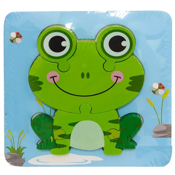 Puzzle din lemn "Broscuta"