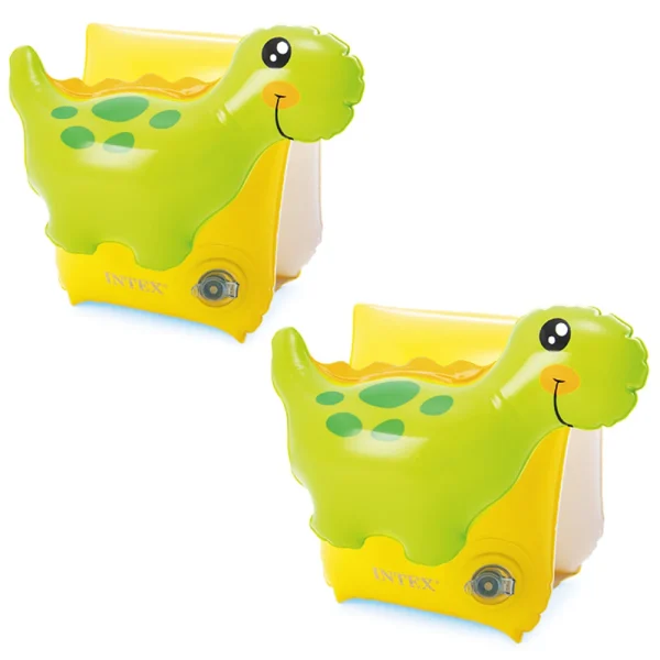 56664 INTEX Aripioare de înot gonflabile 23x15cm „Dinozaur” 3-6 ani