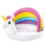 Piscină gonflabilă pentru copii Unicorn cu protecție solară 127×102×69 cm, 45 L, 1–3 ani, Intex (57113) - imagine 3