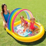INTEX Piscină gonflabilă pentru copii cu baldachin și jeturi de apă 147x130x86 cm, 84 L, 2+ - imagine 2