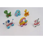 Animalut din lemn pe lesa (68364)