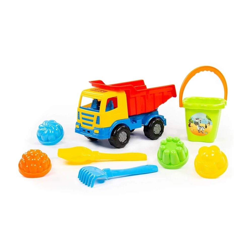 9080 Set pentru nisip – camion cu accesorii, Polesie (9080) - imagine 1