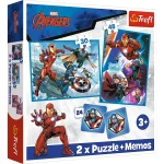 (93333) Puzzle 2in1+Memos"Eroii in actiune"