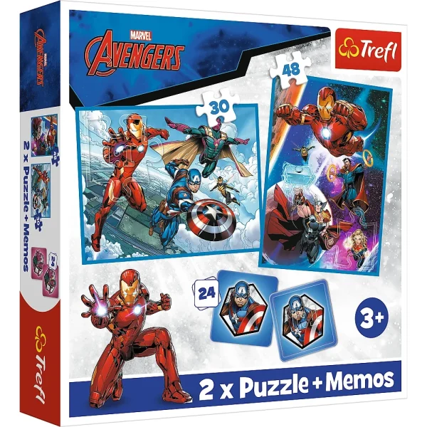 (93333) Puzzle 2in1+Memos"Eroii in actiune"
