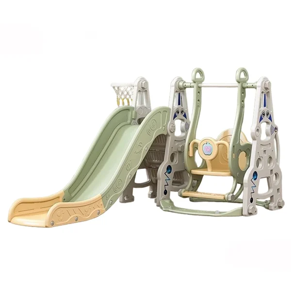 Tobogan verde cu scrinciob pentru copii TKR005  (60050)