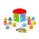 Căsuță logică educativă cu animale și chei, Polesie - imagine 2