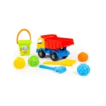 Set pentru nisip – camion cu accesorii, Polesie (9080) - imagine 2
