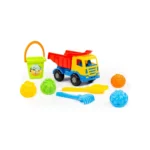 Set pentru nisip – camion cu accesorii, Polesie (9080) - imagine 4