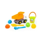 Set pentru nisip – camion cu accesorii, Polesie (9080) - imagine 7