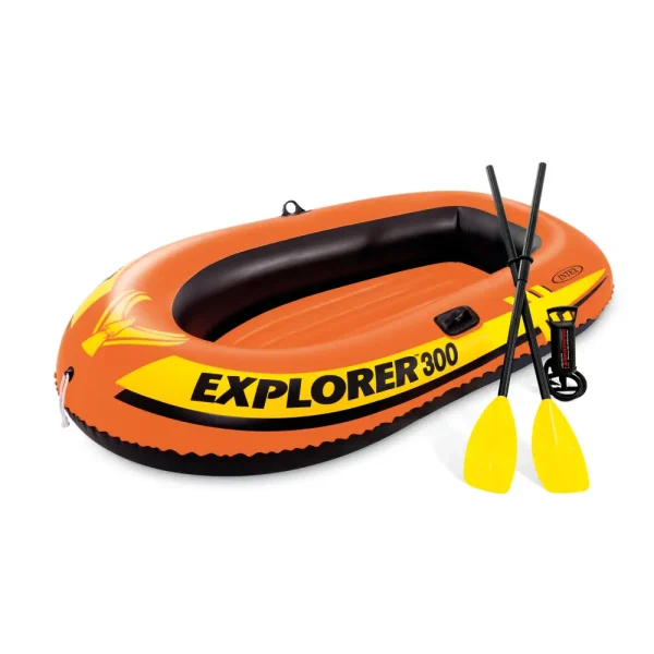 INTEX Barca gonflabilă “Explorer 300” cu vâsle și pompă, 211x117x41 cm, până la 186 kg, 6+