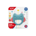 Jucărie de dentiție cu zornăitoare – bufniță, Huanger HE0102 (18509) - imagine 2