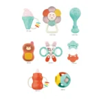 Set zornăitoare și jucării pentru dentiție cu animale, Huanger HE0130 (19490)