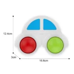 Jucărie senzorială tip pop-it din silicon – mașinuță, Huanger HE0144