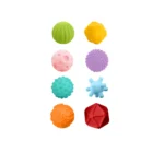 Set de 8 mingi senzoriale cu texturi, Huanger HE0235 (19384)