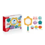 Set jucării de baie cu plasă de pescuit și animăluțe, Huanger HE0249 - imagine 2