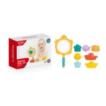 Set jucării de baie cu plasă de pescuit, animăluțe și bărcuțe, Huanger HE0265 - imagine 2