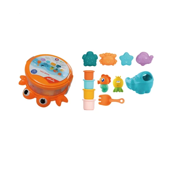 Set de jucării pentru baie și nisip cu cutie de depozitare, Huanger HE0273 (18998)