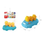 Jucărie de baie cu bărcuță și animăluțe, Huanger HE0288 - imagine 2