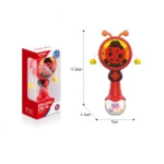 Jucărie zornăitoare muzicală cu lumini – buburuză, Huanger HE0517 (19308) - imagine 2