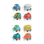 Set 4 mașinuțe cu inerție, lumini și sunete, Huanger HE0539 (18608)