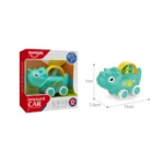 Mașinuță dinozaur cu inerție – verde, Huanger HE8007 (18554) - imagine 3