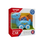 Mașinuță dinozaur cu inerție – albastră, Huanger HE8007 (18561) - imagine 2