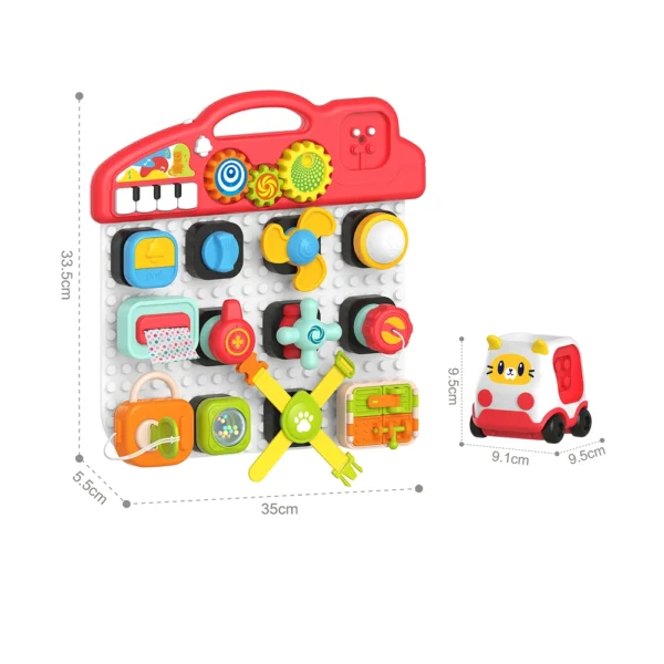 Busy board educativ muzical cu activități, Huanger HE8081 (18110)