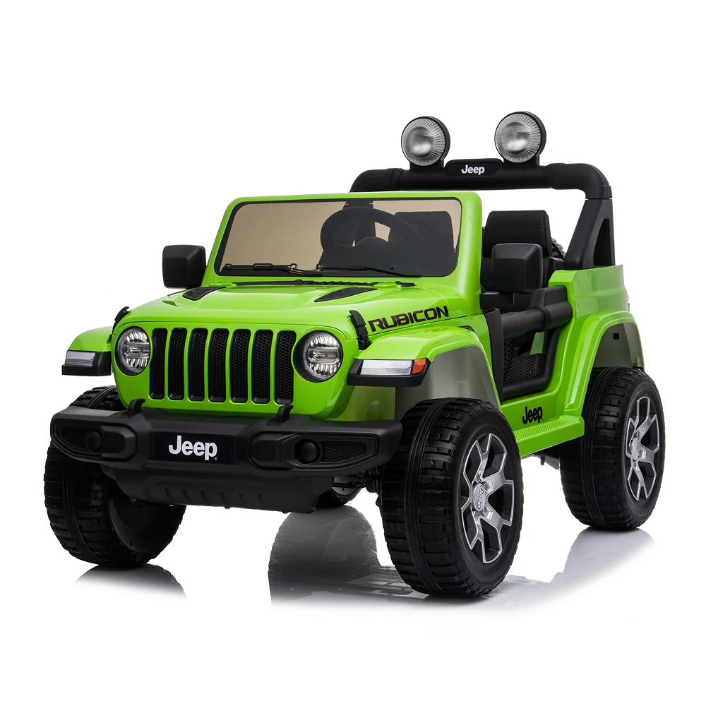 JWR555 verde(2) Masina pe acumulator Jeep Wrangler Rubicon (JWR555/2 verde) - imagine 1