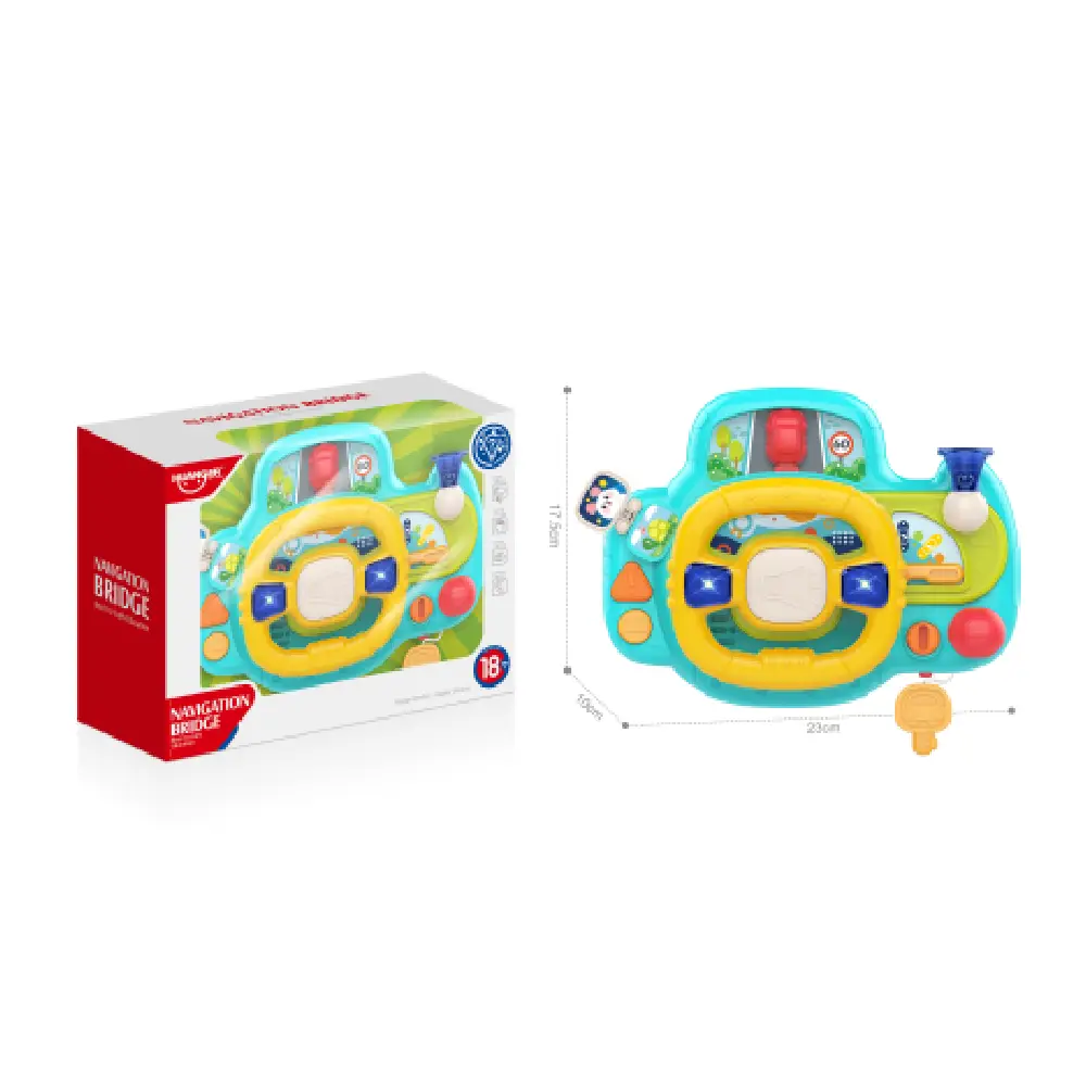 Новый проект (9) (78140) Volan inteligent (albastru) muzică si lumini (3 * AA ) - imagine 1