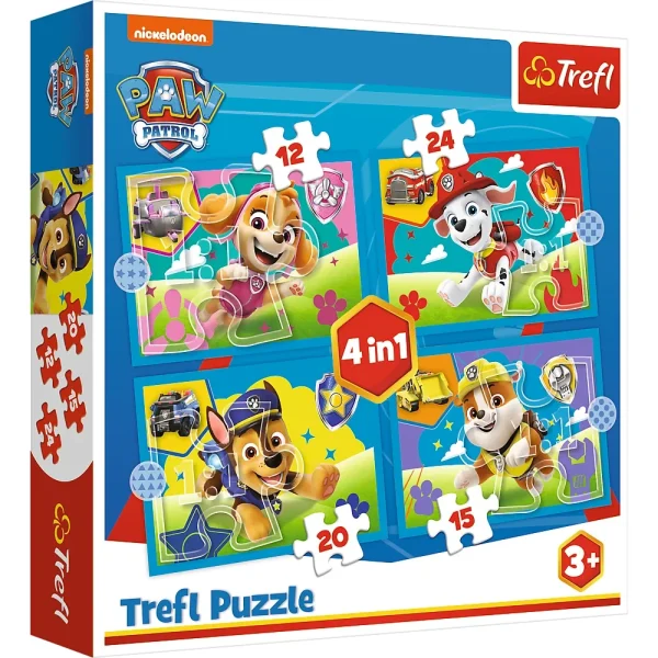 Puzzle 4in1 "Patrula catelusilor"