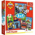 Puzzle 3in1 "Pompierul Sam"