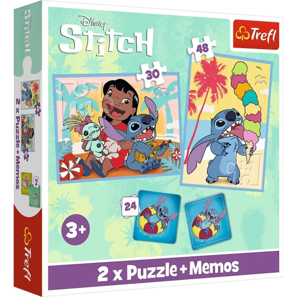 Puzzle 2in1+Memos"Lily si Stitch"