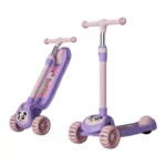 Trotineta pliabila cu trei roti luminoase pentru copii (42210)