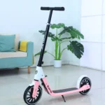 Trotinetă pentru copii cu 2 roți, ghidon reglabil și frână de picior, roz, RTM Scooter (66990) - imagine 2