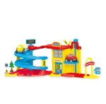 Set parcare pentru mașinuțe cu rampă și elevator, Dolu (5152)
