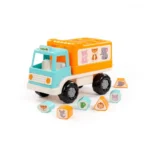 Camion interactiv Safari cu sorter de forme și animale, Polesie (90287)