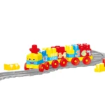 Set tren cu șină și blocuri de construcție 58 piese, Dolu - imagine 3