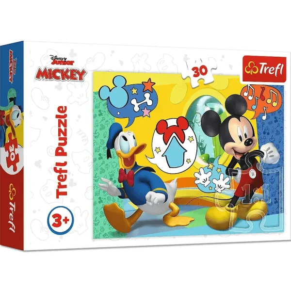 Puzzle 30 elemente "Mickey Mouse si casuta de distractii"