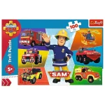 Puzzle 100 elemente "Sam si masinile lui " - imagine 2