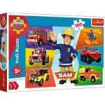 Puzzle 100 elemente "Sam si masinile lui "