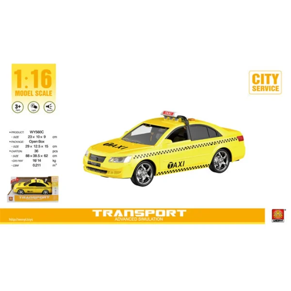 (35603) Jucarie masina taxi muzicala cu inertie WY560C (36K)
